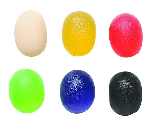 CanDo Gel Hand Exercise Ball — local reference photo in HandTherapy.app catalog (education; not retailer packaging)